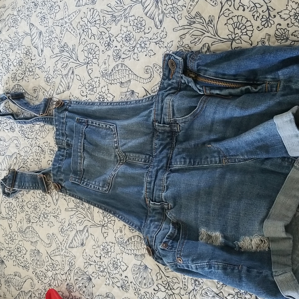 Jean short overalls
